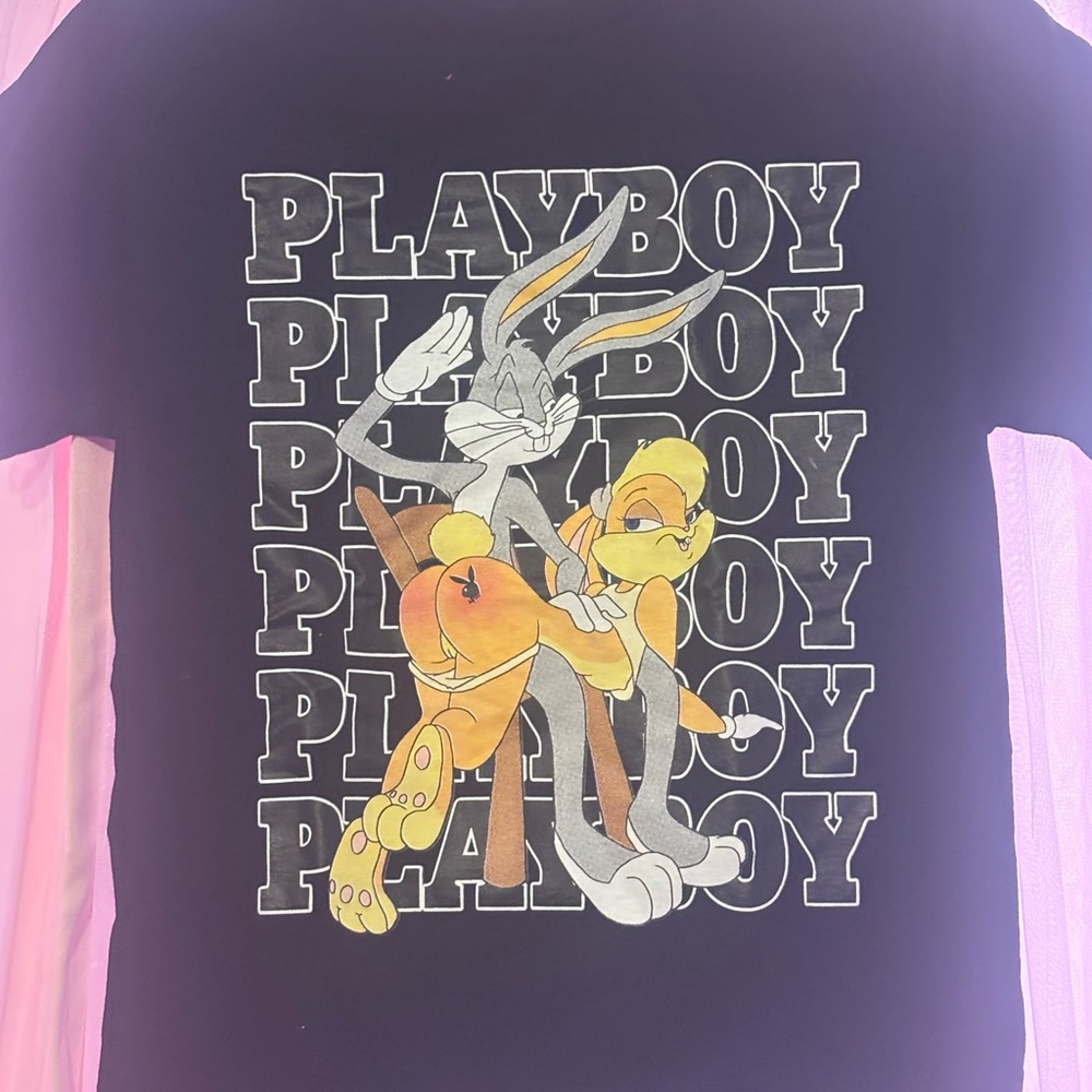 PLAYBOY Black Graphic T-Shirt